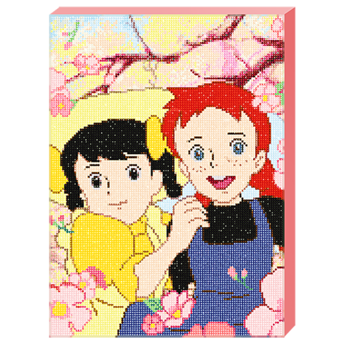 보석십자수-빨강머리앤  벚꽃피크닉 46x33.5cm